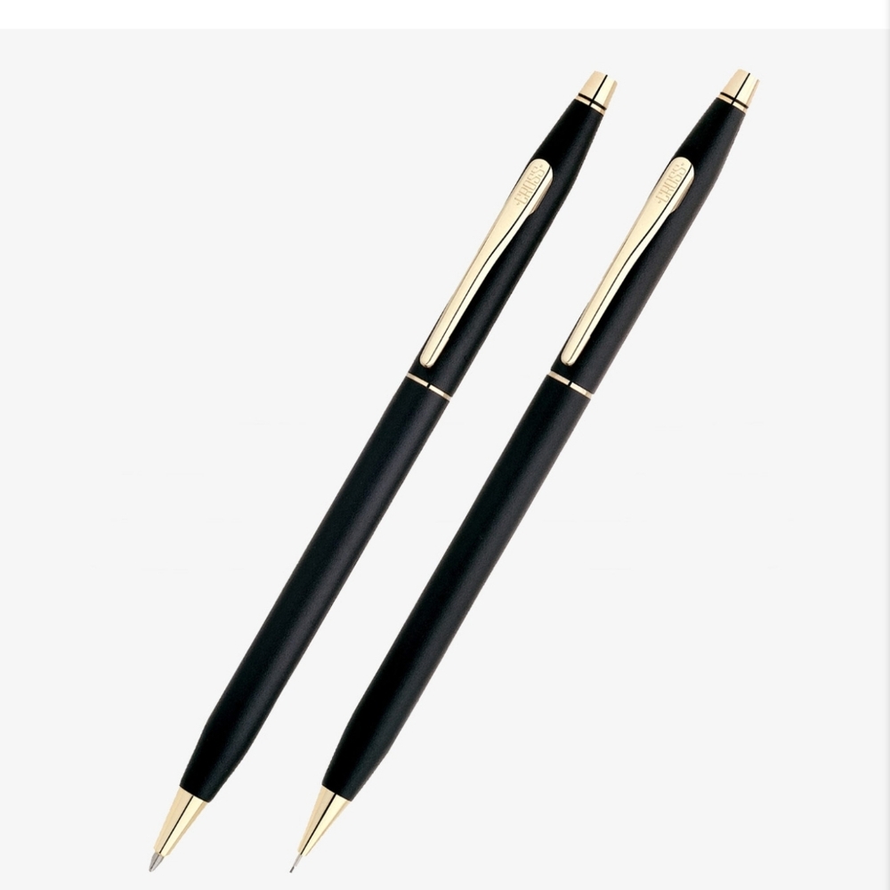 New Vintage Pens Cross Collection Choose One 23KT Gold Ballpoint & Pencil Set